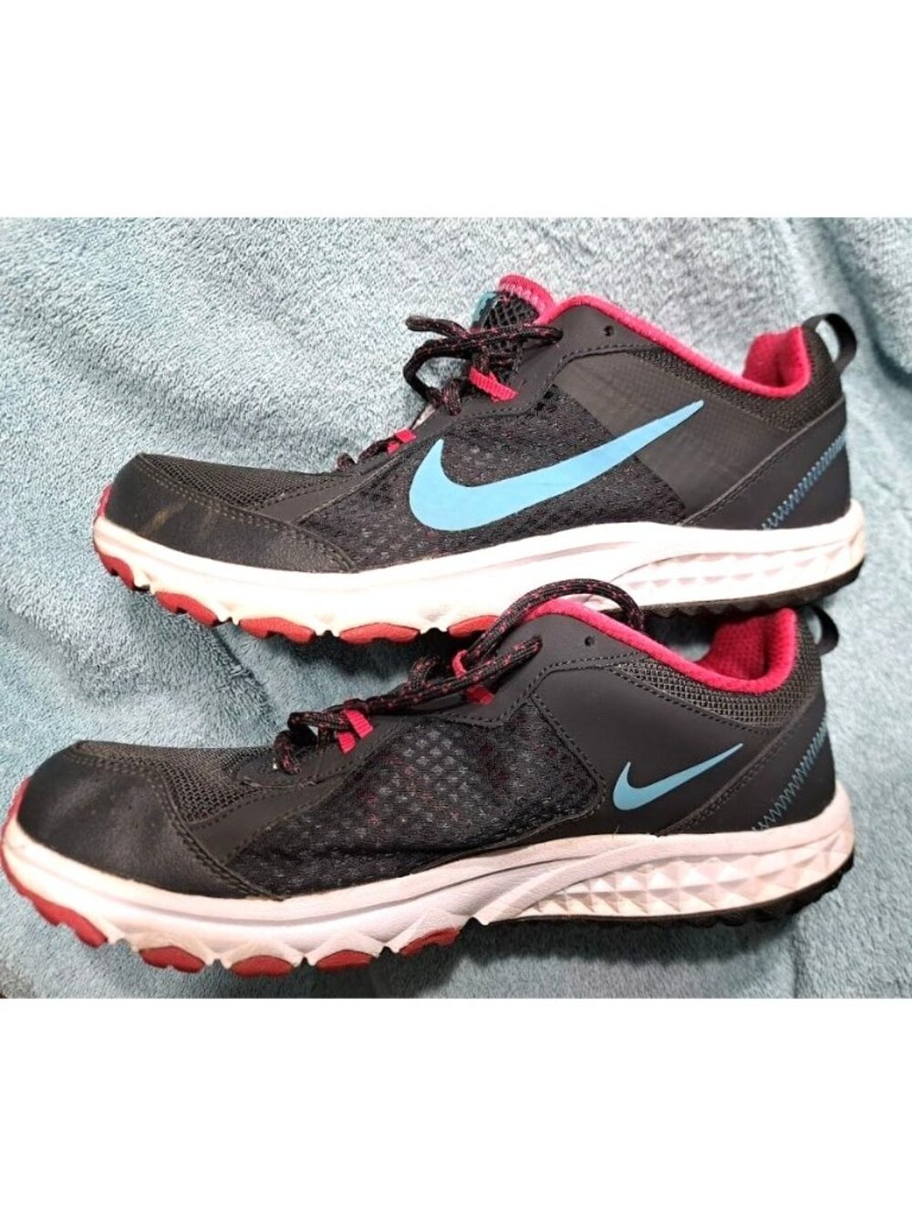 Nike Womens Wild Trail 643074-001 Black Pink Running Shoes Sneakers Size 10 - Picture 3 of 13